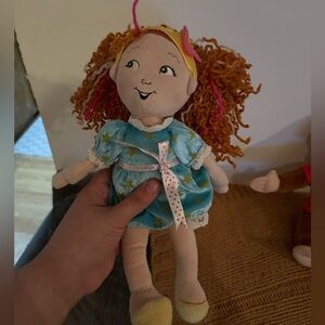 12” Fancy Nancy Doll 2010 Cloth Blue Star Pajamas Plush Yarn Hair JAKKS